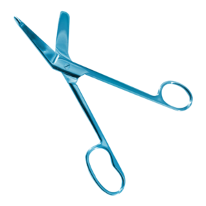 Lister Bandage Scissors 8" with One Large Ring Color Coated
